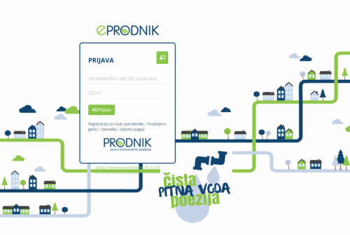 Vstopna stran portala eProdnik