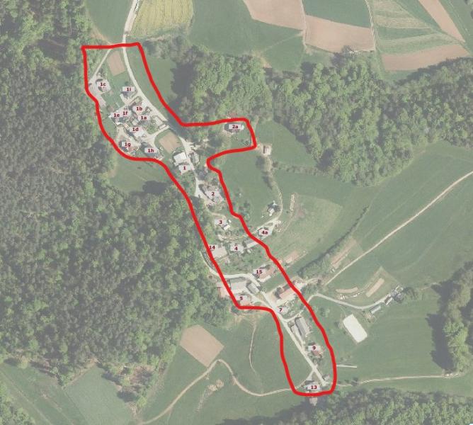 Označena druga trasa del.